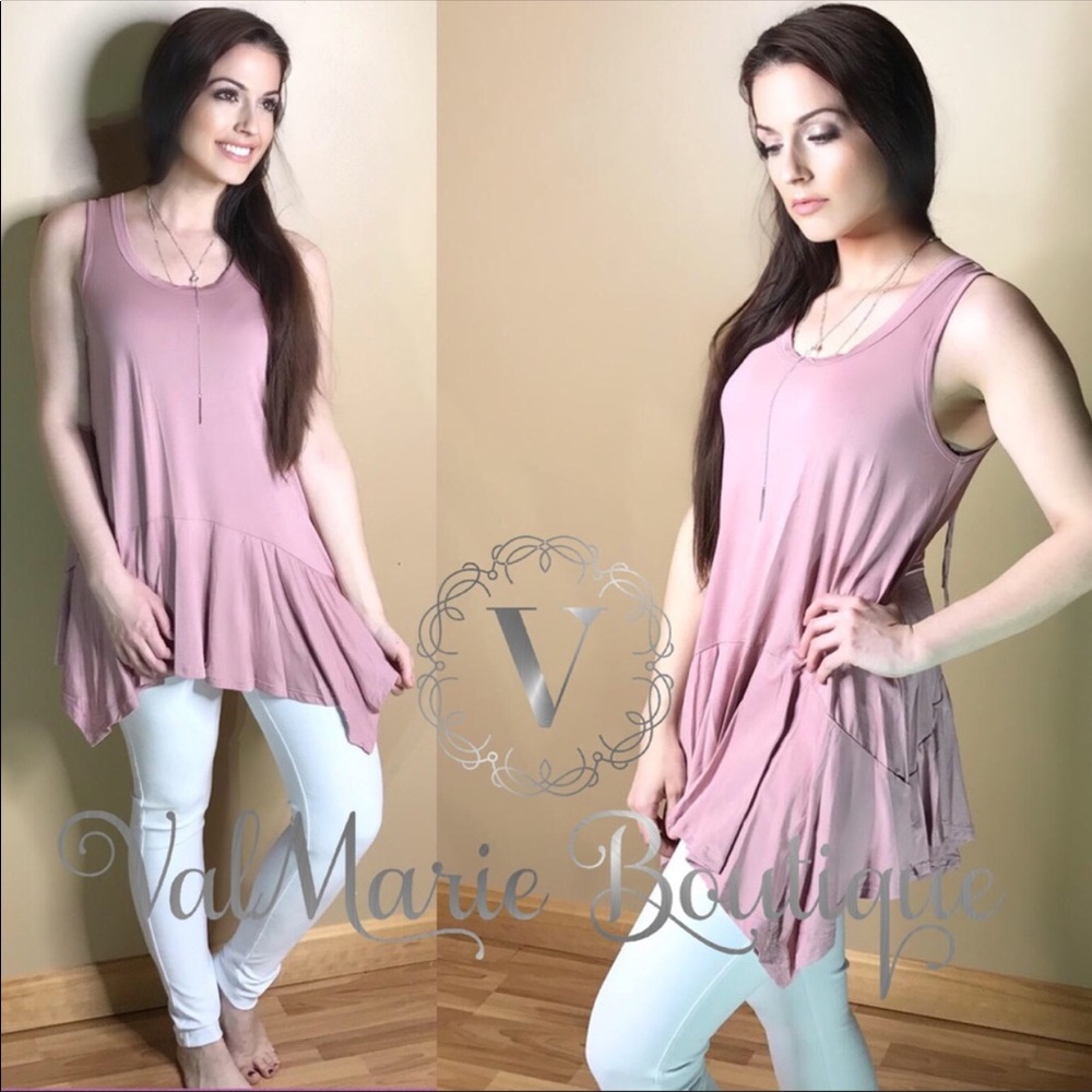 Lace up Mauve Tunic - Picture 6 of 7